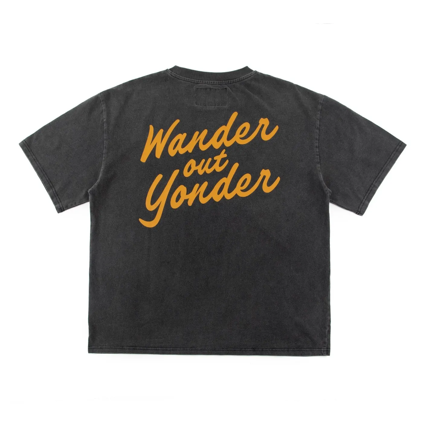 Custom boxy tee, design 9, back view
