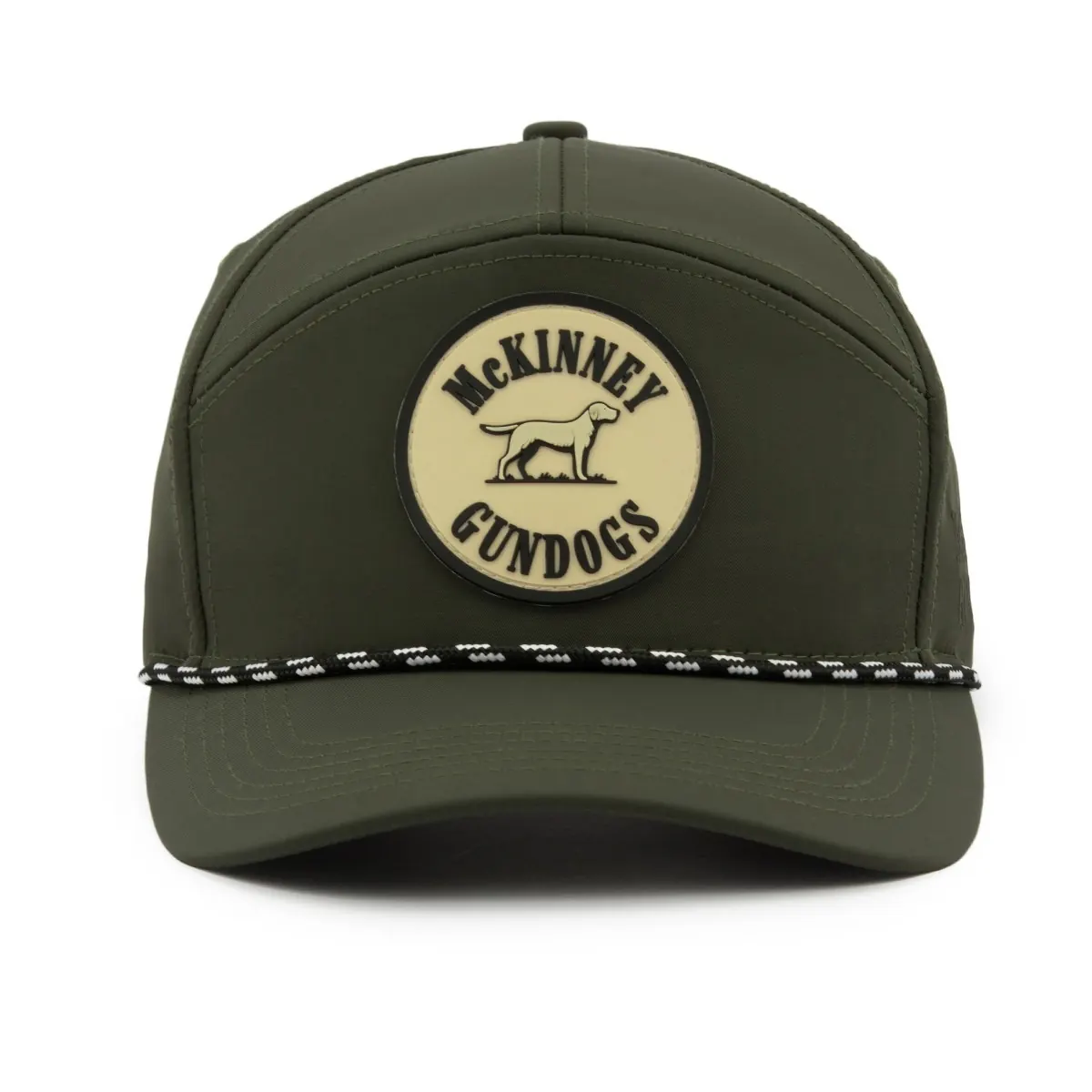 Custom 7-panel hat, design 1, front view