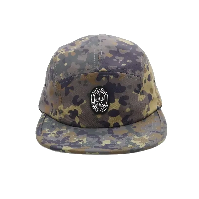 Custom camp hat, design 1, front view