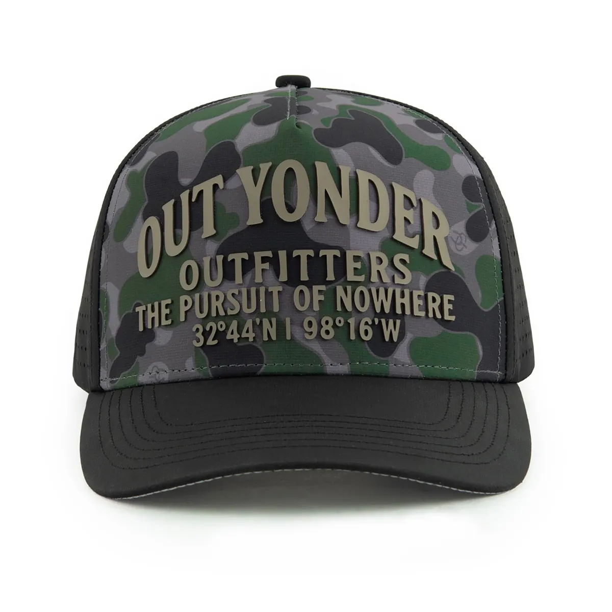 Custom performance hat, design 1, front view